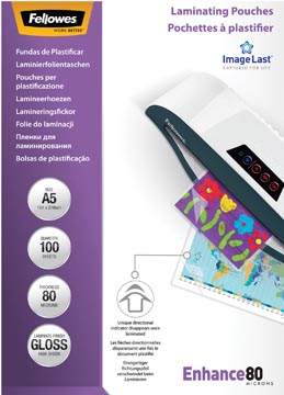 Lamineerhoes Fellowes ImageLast Enhance A5 2x80 micron (100)