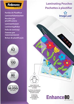 Lamineerhoes Fellowes ImageLast Enhance A3 2x80 micron (100)