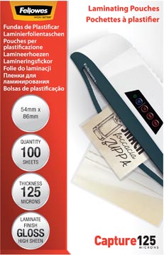 Lamineerhoes Fellowes Special 54x86mm 125µ (100)