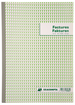 Facturen Exacompta karton 29,7x21cm 50blad dupli tweetalig