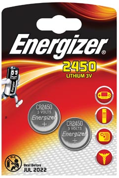 Knoopcelbatterij Energizer Lithium CR2450 3V (2)