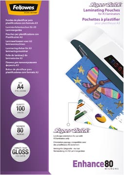 Lamineerhoes Fellowes SuperQuick A4 2x80 micron (100)