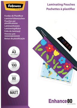 Lamineerhoes Fellowes Special A3 2x80 micron mat (100)