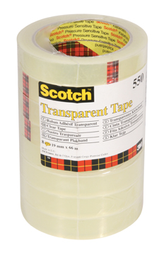 Plakband Scotch 550 19mm x 66m (8) voor grote afroller