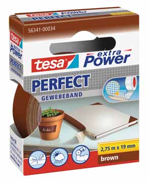 Textieltape Tesa 19mmx2,75m bruin