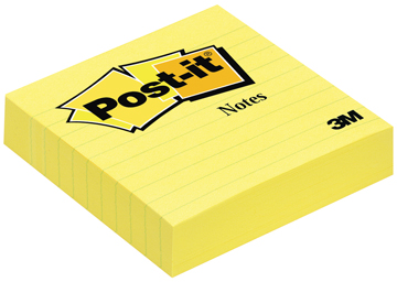 Memoblok Post-it 100x100mm geel