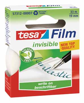 Plakband Tesa TesaFilm Invisible 19mmx33m voor kleine afroller