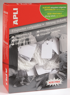 Draadetiketten Apli 28x431mm wit (500)