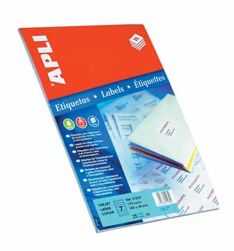 Etiketten Apli 16 etik/bl 105x37mm (25)