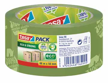 Verpakkingstape Tesa Eco&Strong EcoLogo PVC 50mmx66m transparant