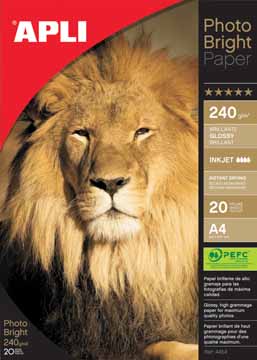 Fotopapier Apli photo bright A4 240gr inkjet (20)