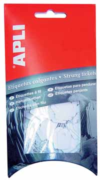 Draadetiketten Apli 13x34mm wit (200)