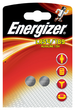 Knoopcelbatterij Energizer LR54 3V (2)