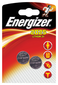 Knoopcelbatterij Energizer CR2025 3V (2)