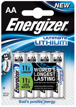 Batterij Energizer Ultimate Lithium AA 1,5V (4)