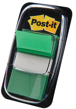 Index Post-it Standaard 25,4x43,2mm groen