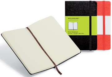 Notitieboek Moleskine harde kaft 9x14cm effen 192blz zwart