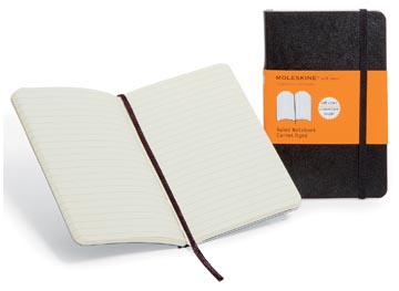 Notitieboek Moleskine soepele kaft 13x21cm gelijnd 192blz zwart