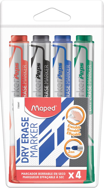 Whiteboardmarker Maped Jumbo ronde punt 2mm assorti (4)