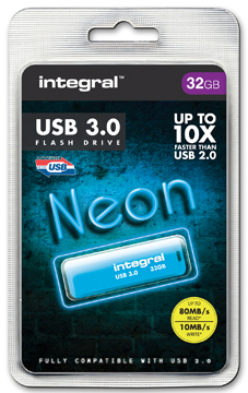 USB-stick Integral Neon 3.0 32GB blauw