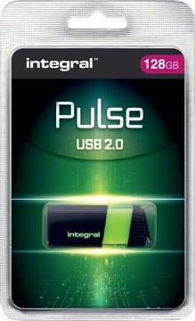 USB-stick Integral Pulse 2.0 128GB zwart/groen