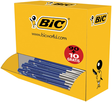 Balpen Bic M10 Clic Original blauw voordeelpak 90+10 gratis