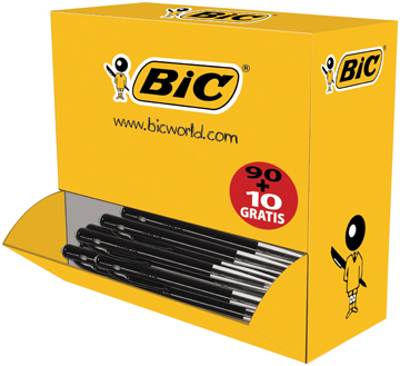 Balpen Bic M10 Clic Original zwart voordeelpak 90+10 gratis