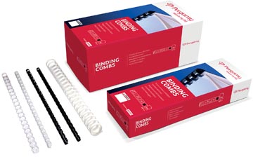 Bindrug Pergamy plastic 16mm 101-120 pag zwart (100)