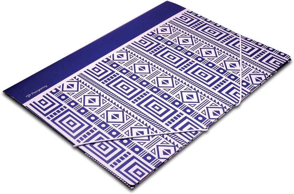 Elastomap Pergamy Ethnic karton A4 blauw