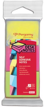 Memoblok Pergamy 38x51mm neon geel, neon roze en neon groen (3)