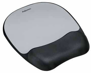 Muismat Fellowes Memory Foam met polssteun grijs/zwart