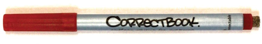 Fineliner Correctbook uitwisbaar 0,6mm rood