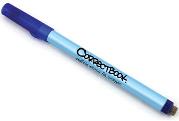 Fineliner Correctbook uitwisbaar 0,6mm blauw