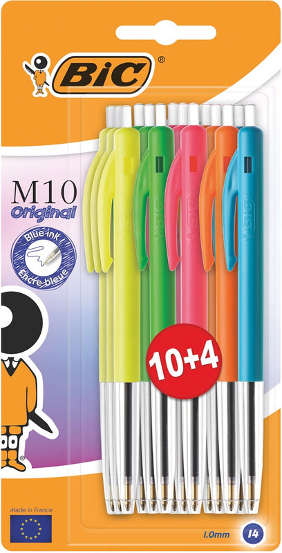 Balpen Bic M10 Original Ultracolours 10+4 gratis