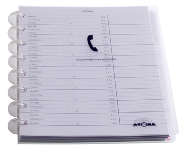 Telefoonregister Atoma PP A5 108blz assorti