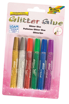 Glitterlijm Folia metallic assorti (6)