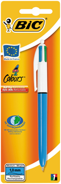 Balpen Bic 4 Colours 0,4mm medium blister