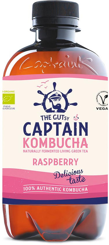 Frisdrank The Gusty Captain Kombucha Raspberry PET 40cl (12)