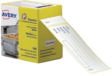 Etiket Avery 98x40mm voor voedingscodering wit (300)