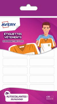 Etiket Avery 45x13mm voor kleding wit (36)