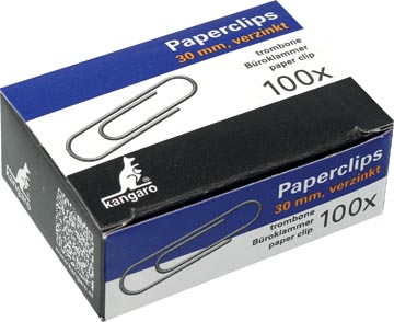 Paperclip Kangaro 30mm rond verzinkt (100)