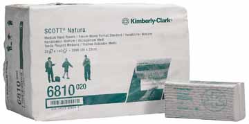 Handdoek Kimberly Clark Scott Natura Aquarius dispenser 2-laags C-vouw 140vel wit (20)