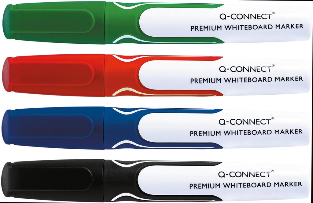 Whiteboardmarker Q-Connect Premium ronde punt 3mm assorti (4)