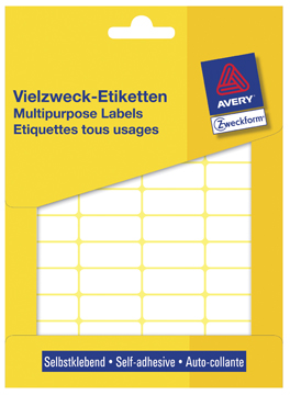 Etiket Avery 29x18mm wit (960)