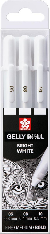 Gelroller Sakura Gelly Roll Basic assorti hardheden wit (3)