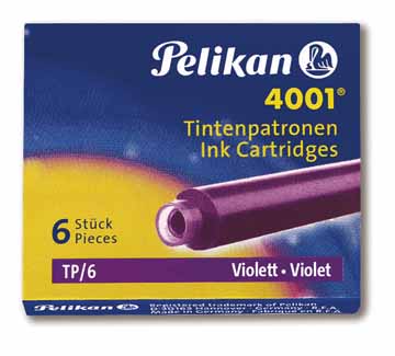 Inktpatroon Pelikan 4001 TP/6 voor vulpen paars (6)