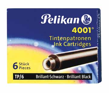 Inktpatroon Pelikan 4001 TP/6 voor vulpen zwart (6)