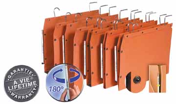 Hangmap Elba T.U.B metalen haken kast 330mm 50mm bodem oranje