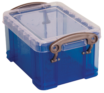 Opbergdoos Really Useful Box 0,33l transparant blauw