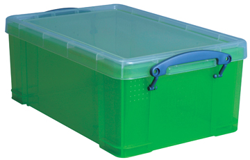 Opbergdoos Really Useful Box 9l transparant groen